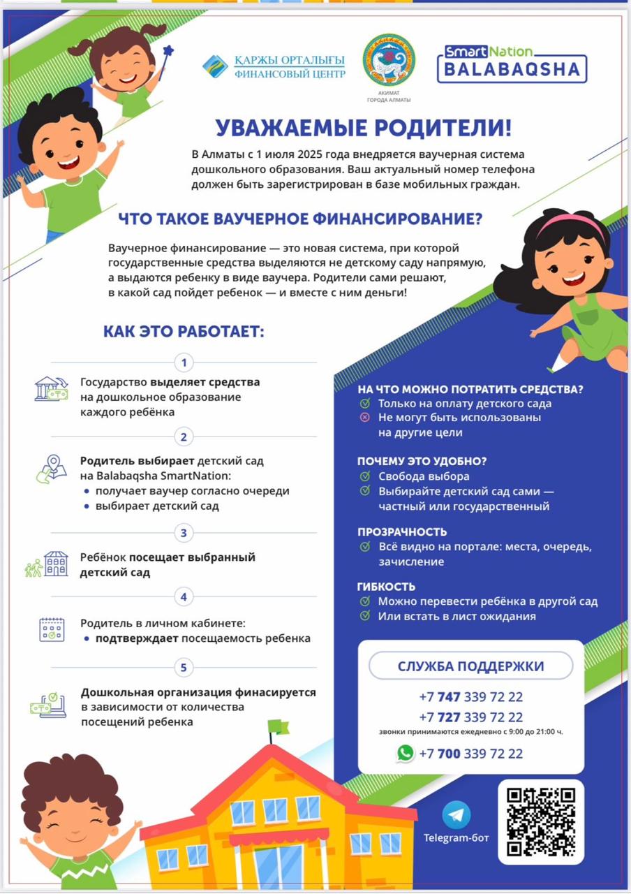 Мектепке дейінгі білім берудің ваучерлік жүйесі